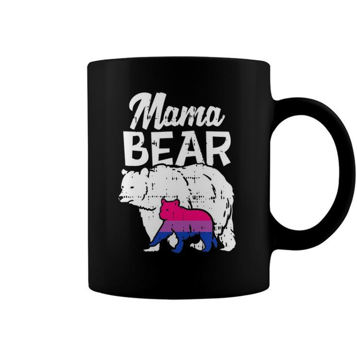 Bisexual Pride Mama Bear Bi Flag Lgbtq Mom Ally Women Gifts Coffee Mug