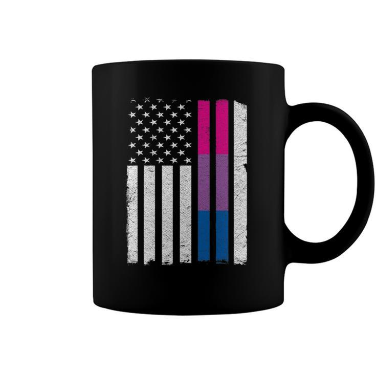 Bisexual Pride Us American Flag Love Wins Lgbt Bi Pride Coffee Mug