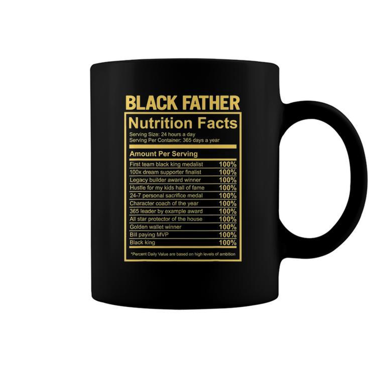 Black Father Fathers Day King Nutrition Facts Dad Coffee Mug