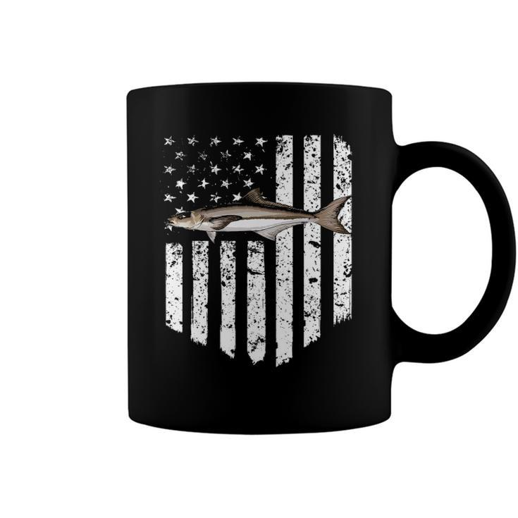 Black White American Flag Cobia 4Th Of July Fish Coffee Mug