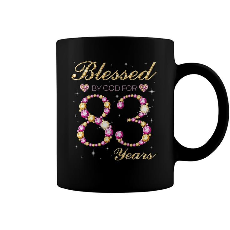 Blessed By God For 83 Years Old Birthday Party  Coffee Mug