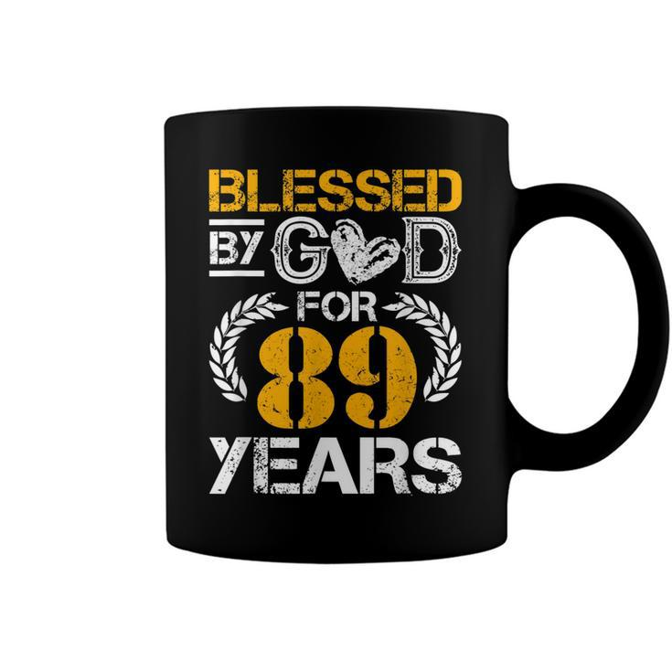Blessed By God For 89 Years 89Th Birthday Since 1933 Vintage  Coffee Mug