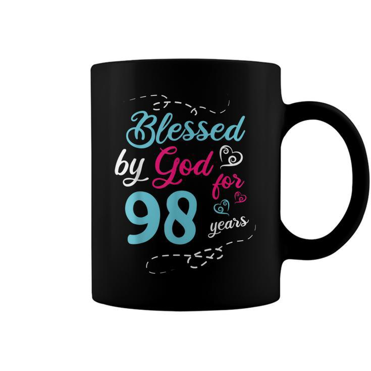 Blessed By God For 98 Years 98Th Birthday Party Celebration  Coffee Mug
