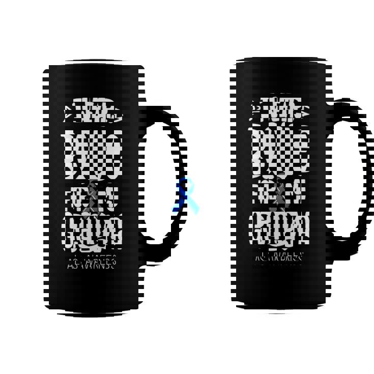 Blue Ribbon For Grandma Disease Als Awareness Family Cure Coffee Mug