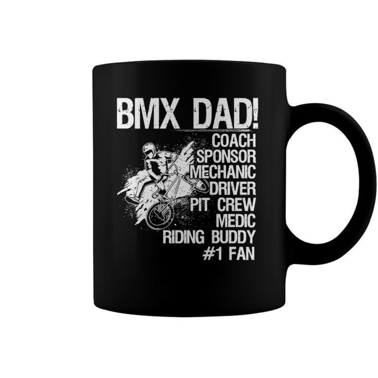 Bmx Dad Coach Sponsor Mechanic Driver On Back Classic Coffee Mug