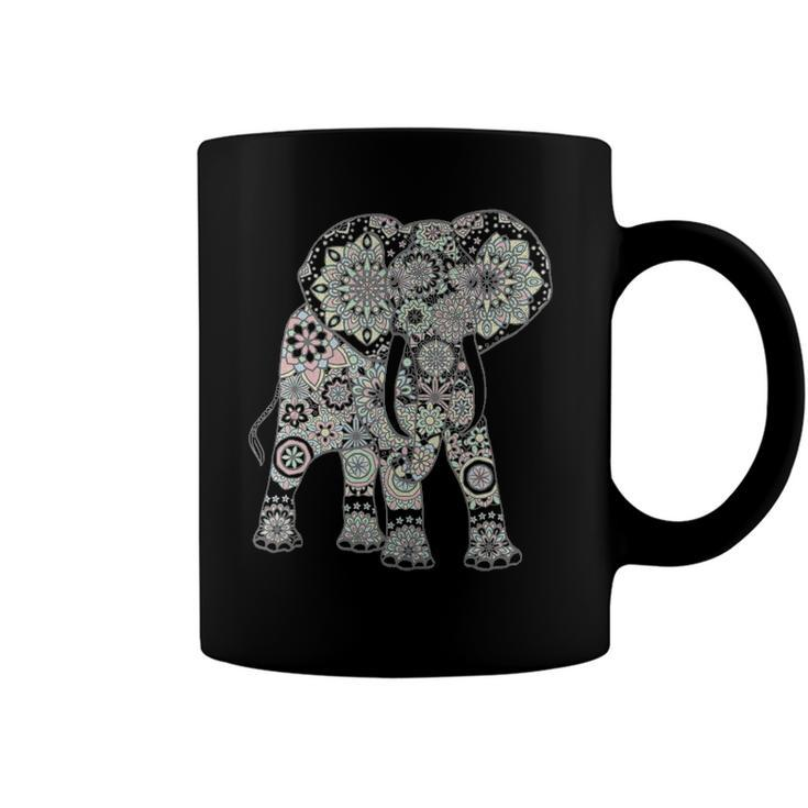 Boho Patterned Elephant  Coffee Mug