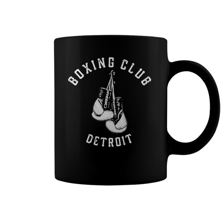Boxing Club Detroit Distressed Gloves Coffee Mug