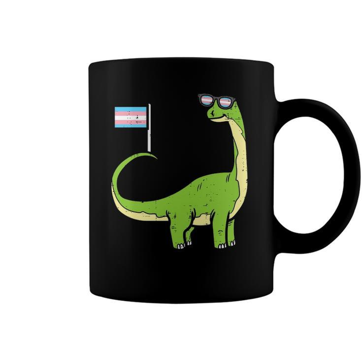 Brontosaurus Dinosaur Dino Lgbt Transgender Trans Pride Coffee Mug