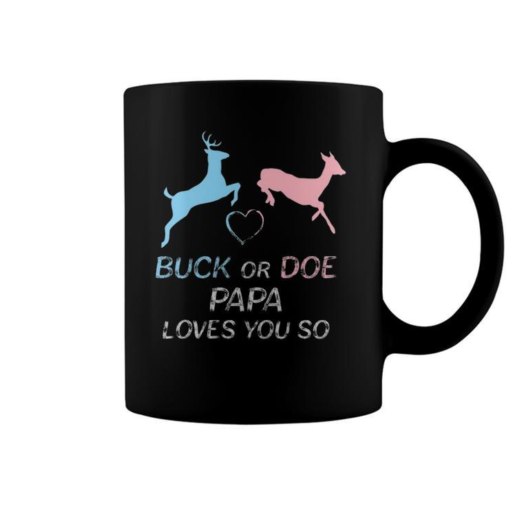 Buck Or Doe Baby Gender Reveal Papa Coffee Mug