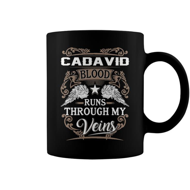 Cadavid Name Gift   Cadavid Blood Runs Through My Veins Coffee Mug