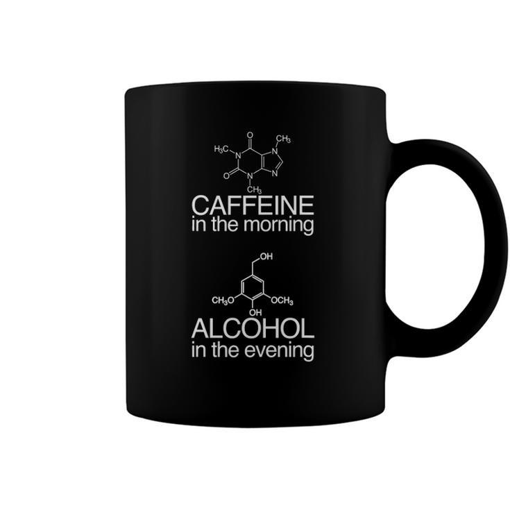 Caffeine Molecule & Alcohol Molecule Funny Gift Coffee Mug