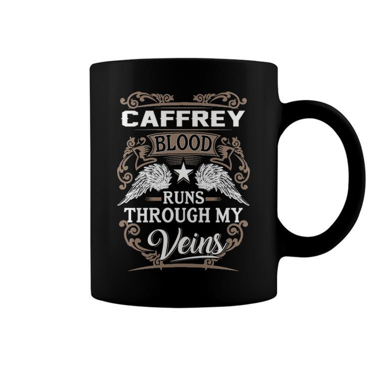Caffrey Name Gift   Caffrey Blood Runs Through My Veins Coffee Mug