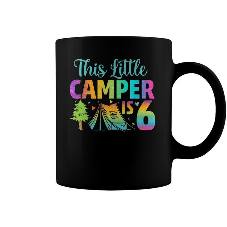Camper Kids Birthday 6 Years Old Camping 6Th B-Day Funny Coffee Mug