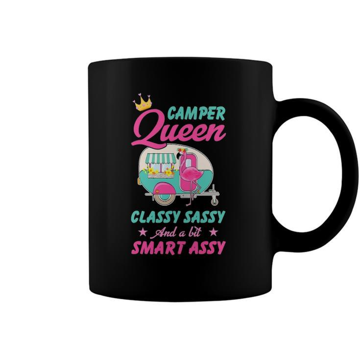 Camper Queen Classy Sassy Smart Assy Funny Women Camping Rv Coffee Mug
