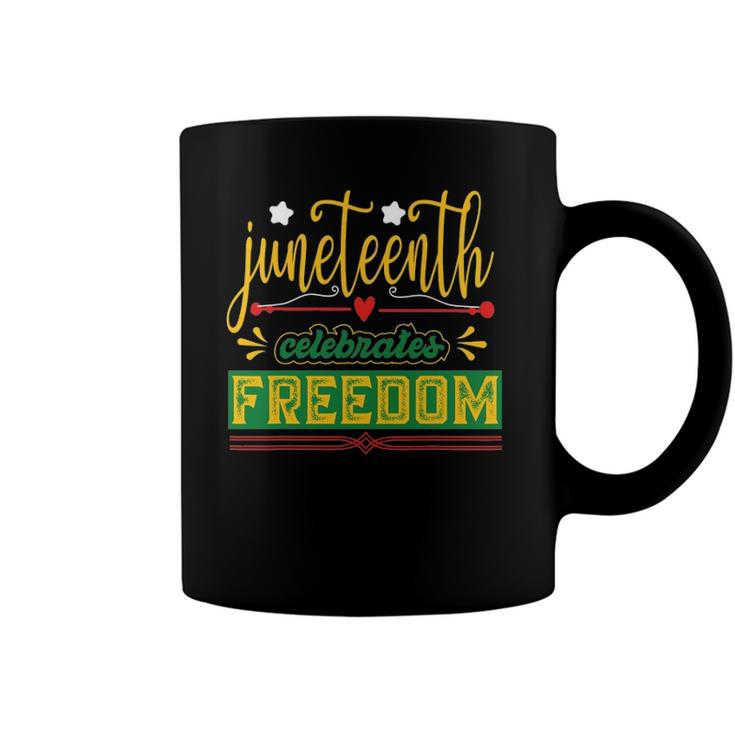 Celebrate Juneteenth Green Freedom African American Coffee Mug