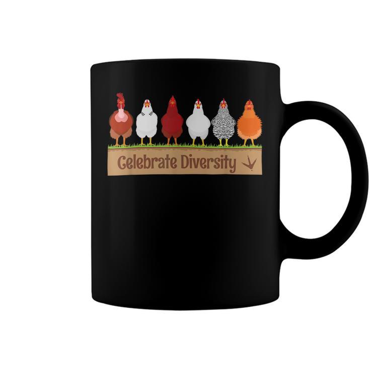 Chicken Chicken Celebrate Diversity Farm Pet Cutes For Chicken Lovers V2 Coffee Mug