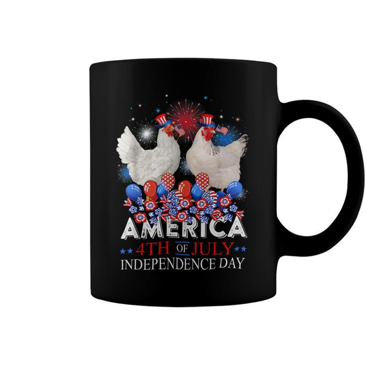 Chicken Chicken Chicken America 4Th Of July Independence Day Usa Fireworks Coffee Mug