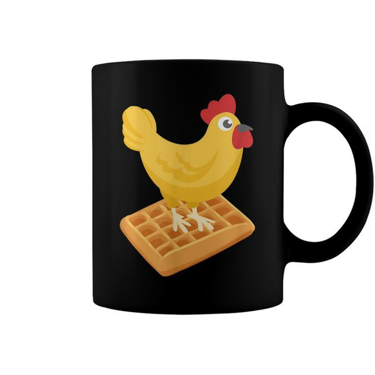 Chicken Chicken Chicken & Waffles Funny Breakfast V3 Coffee Mug