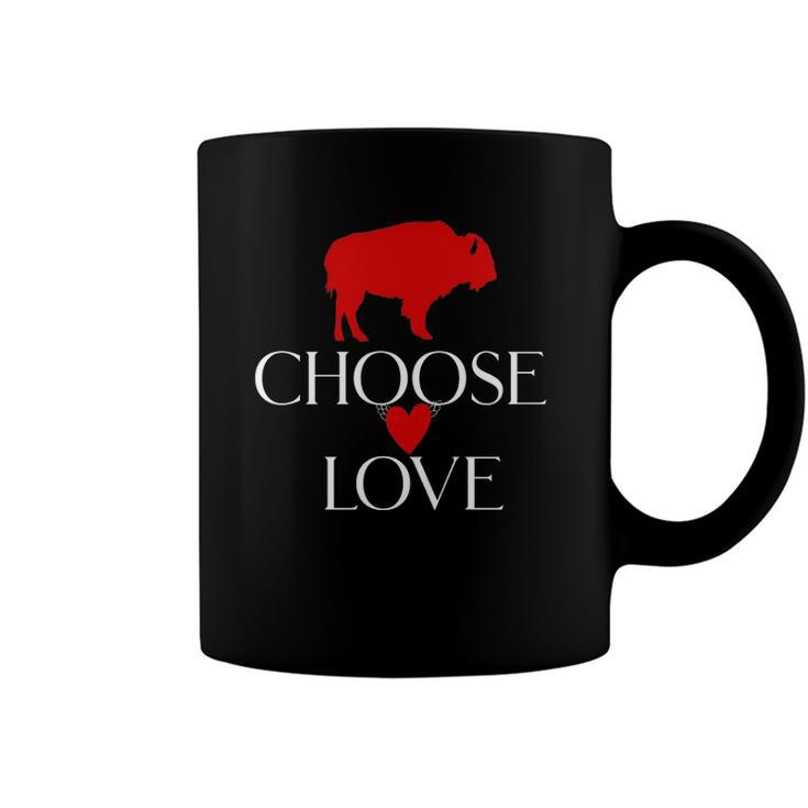 Choose Love Buffalo Red And White Coffee Mug