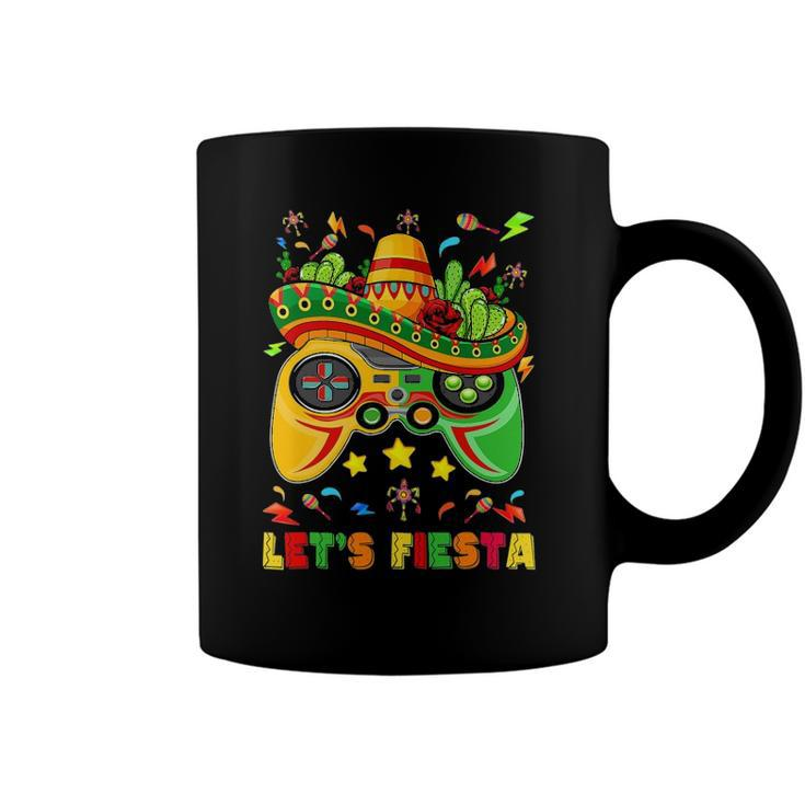Cinco De Mayo  Kids Lets Fiesta Gamer Boy Video Games Coffee Mug