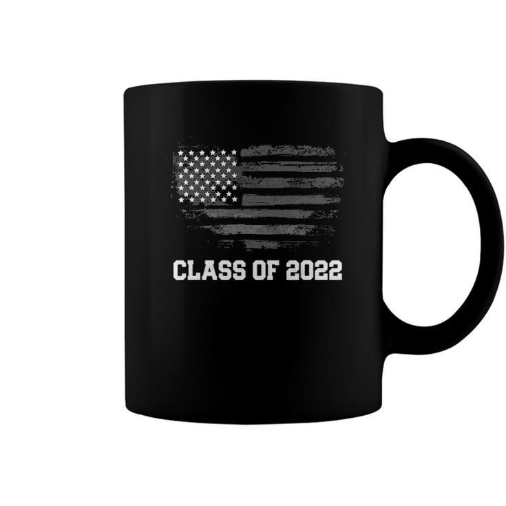 Class Of 2022 Graduation  Senior College American Flag Coffee Mug