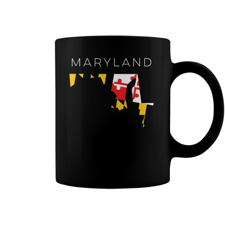 Classy Maryland State Flag Printed Graphic Tee Coffee Mug
