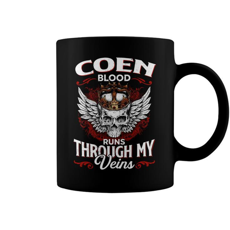 Coen Blood Runs Through My Veins Name V2 Coffee Mug