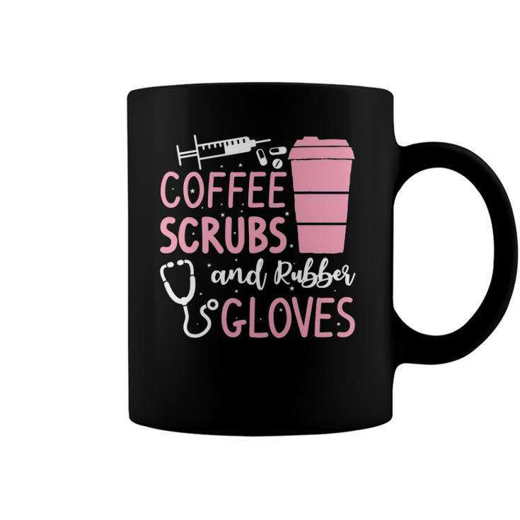 Coffee Scrubs And Rubber Gloves Medical Nurse Doctor Coffee Mug