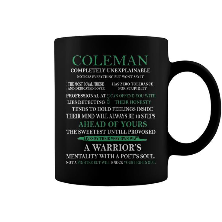 Coleman Name Gift   Coleman Completely Unexplainable Coffee Mug