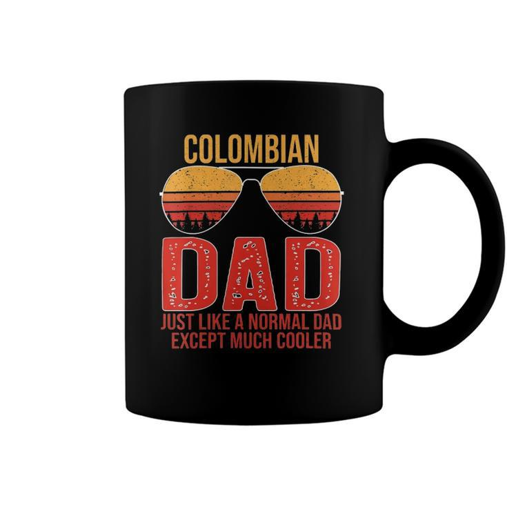 Colombian Dad Retro Sunglasses Colombia Fathers Day Coffee Mug