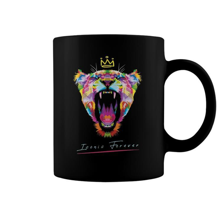 Colorful Queen Lioness With Crown  Coffee Mug
