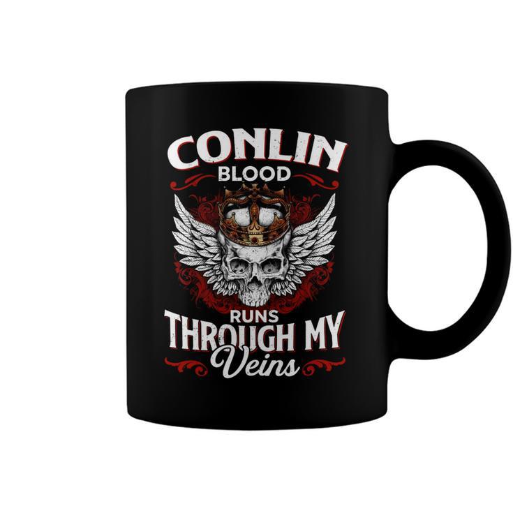 Conlin Blood Runs Through My Veins Name V2 Coffee Mug