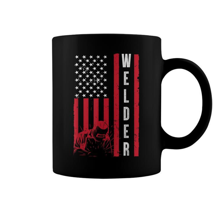 Cool Welding Us Flag Art For Men Women Welder Welding Lover  Coffee Mug