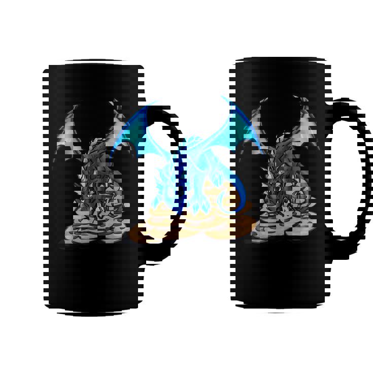 Cute Blue Dragon And His Cookie Treasure Hoard  Coffee Mug