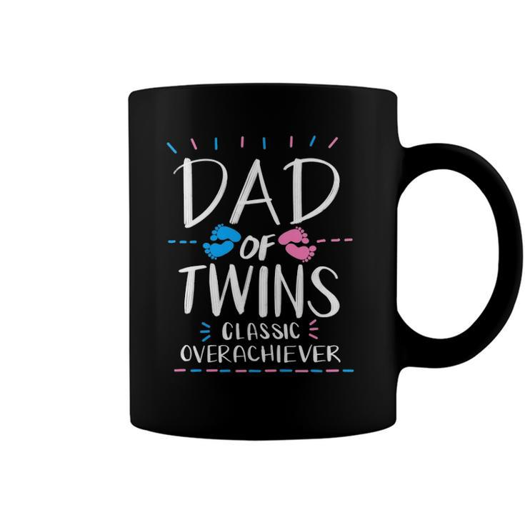 Cute Dad Of Twins Classic Overachiever Funny Parenting Gift  Coffee Mug