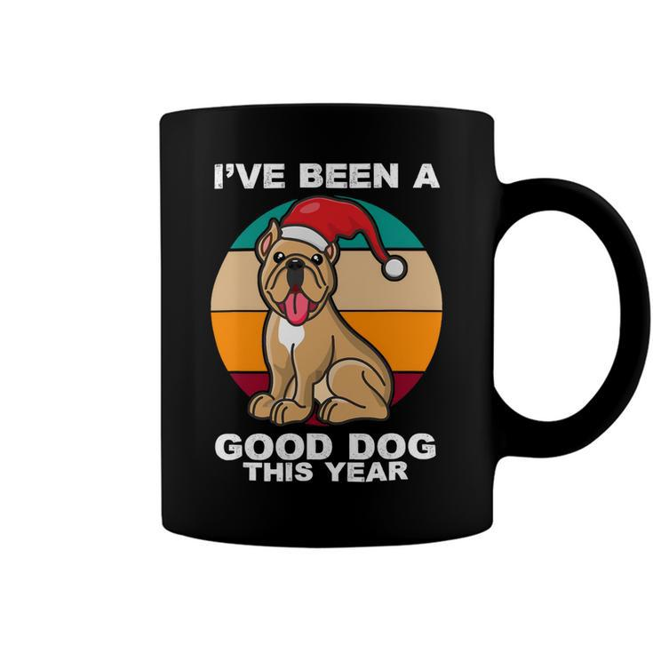 Cute Dog Christmas Pit Bull Terrier Santa Hat Retro Vintage T-Shirt Coffee Mug