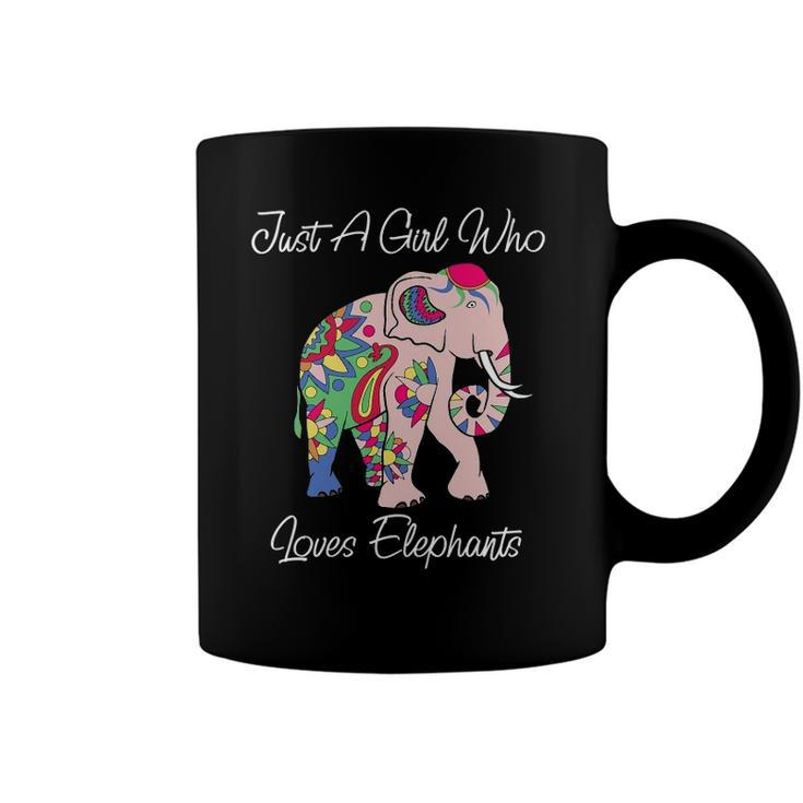 Cute Elephant Floral Themed Novelty Gift For Animal Lovers Coffee Mug