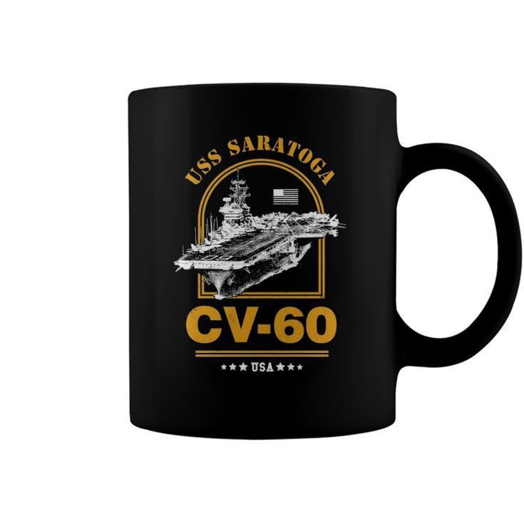 Cv-60 Uss Saratoga United States Navy  Coffee Mug