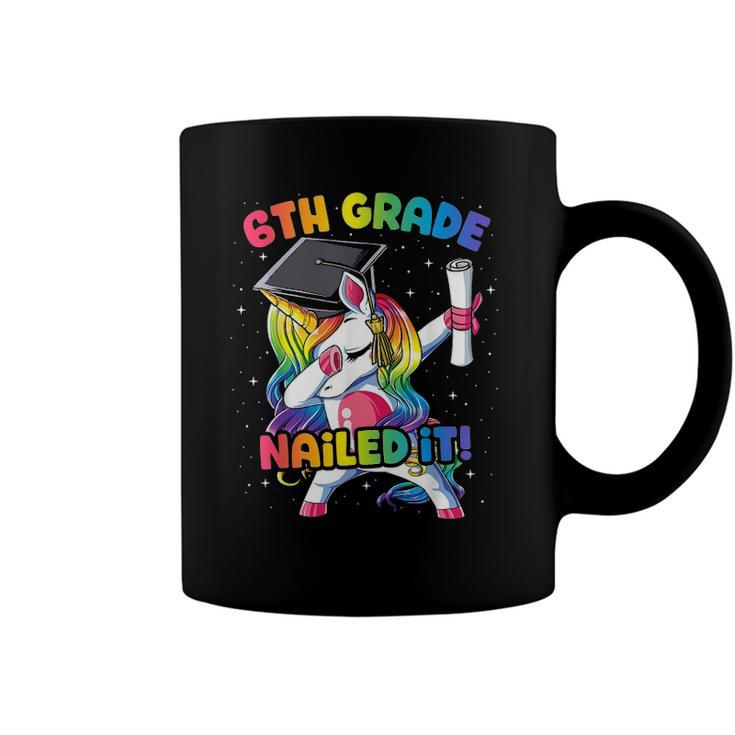 Dabbing 6Th Grade Unicorn Nailed It Graduation Class Of 2022 Unicorn Graduation Coffee Mug