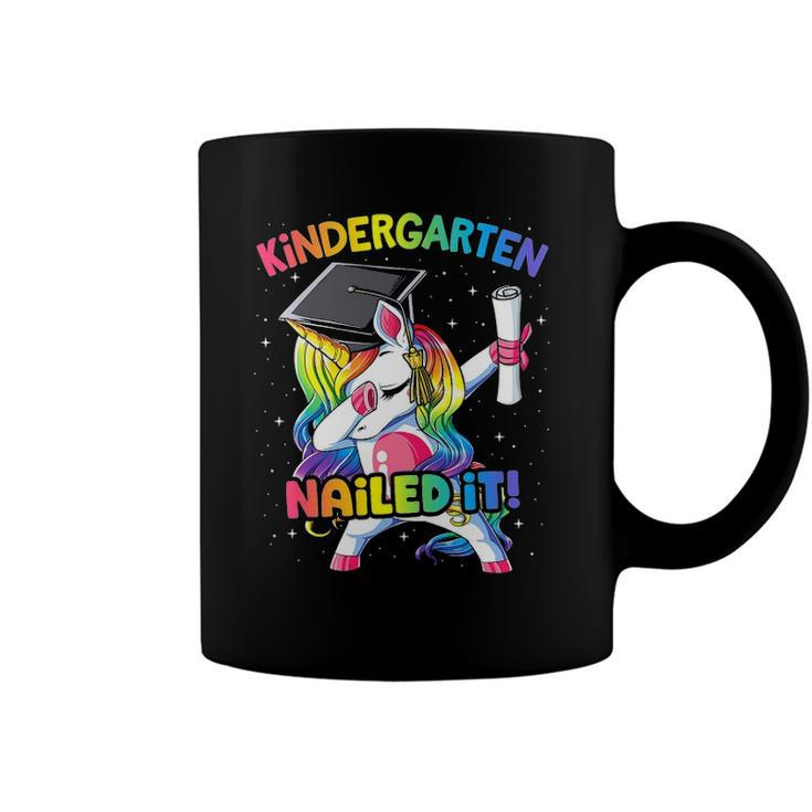 Dabbing Kindergarten Unicorn Graduation Class 2022 Nailed It Coffee Mug