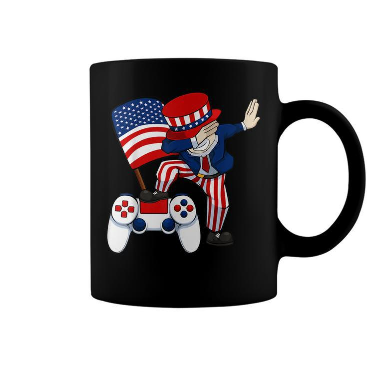 Dabbing Patriotic Gamer 4Th Of July Video-Game Controller  Coffee Mug
