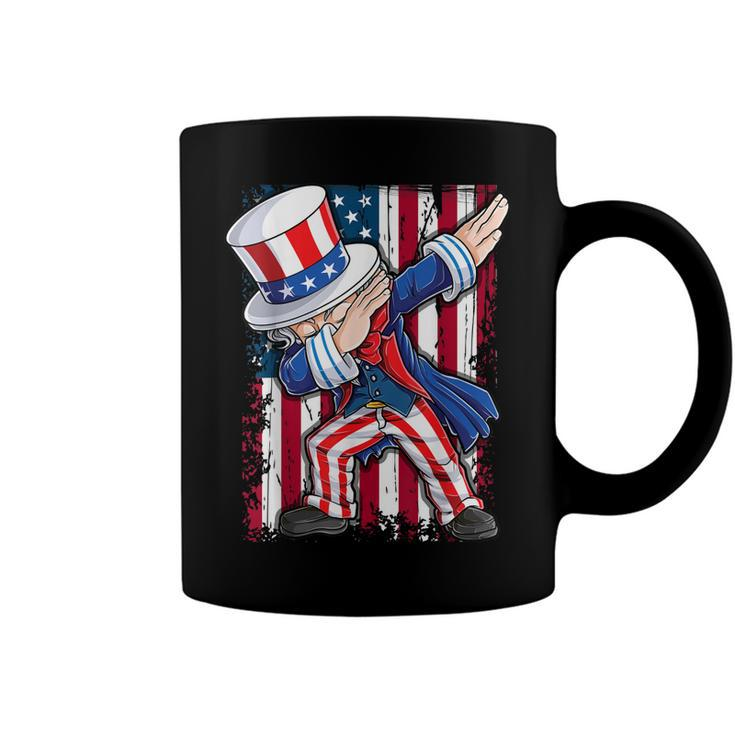 Dabbing Uncle Sam T  4Th Of July Men Kids Boys Gifts  Coffee Mug