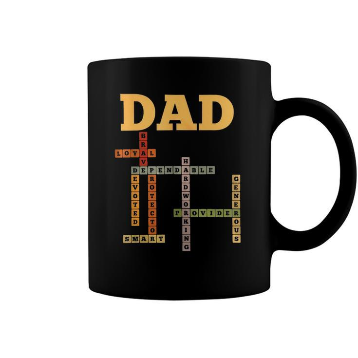 Dad Crossword Puzzle - Fathers Day Love Word Games Saying Coffee Mug