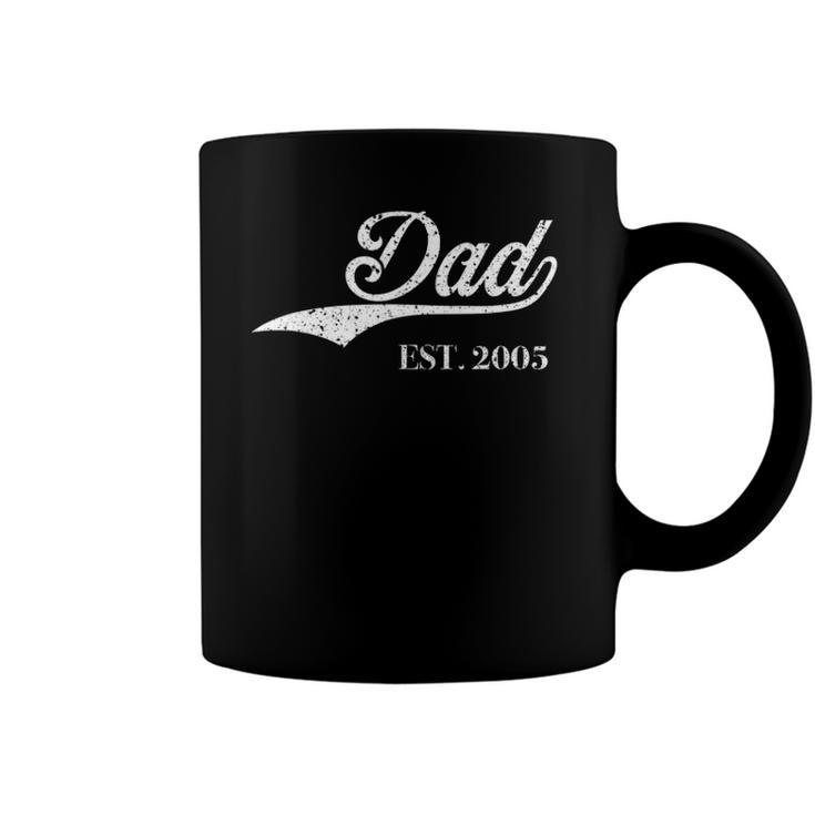 Dad Est2005 Perfect Fathers Day Great Gift Love Daddy Dear Coffee Mug