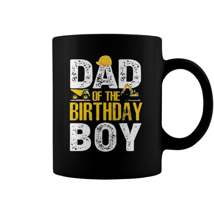 Dad Of The Bday Boy Construction Bday Party Hat Men Coffee Mug