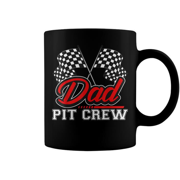 Dad Pit Crew Funny Birthday Boy Racing Car Pit Crew B-Day  Coffee Mug