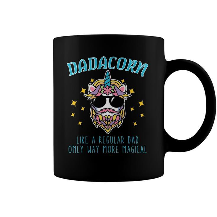 Dadacorn Fathers Day Funny Daddy Beard Graphic Dad Unicorn Coffee Mug