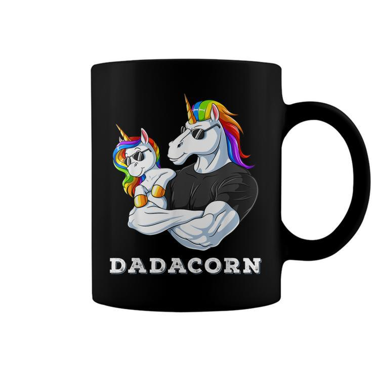 Dadacorn Unicorn Dad Of The Birthday Girl Princess Daughter  Coffee Mug