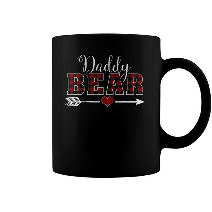 Daddy Bear Buffalo Plaid Arrow Heart Christmas Pajama Coffee Mug