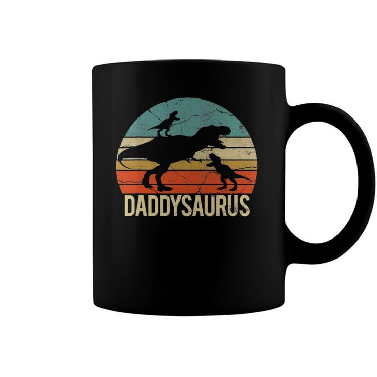 Daddy Dinosaur Daddysaurus Two Kids Christmas Gifts For Da Coffee Mug